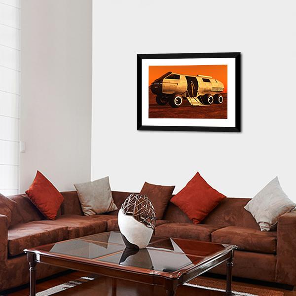 Astronaut In Mars Rover Canvas Wall Art-5 Horizontal-Gallery Wrap-22" x 12"-Tiaracle