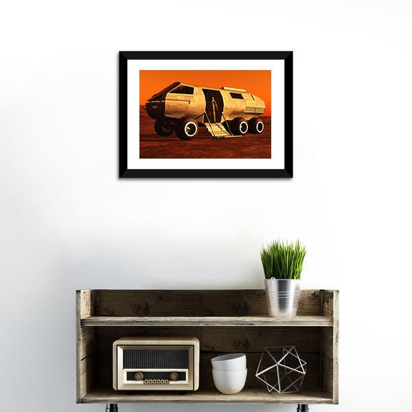 Astronaut In Mars Rover Canvas Wall Art-5 Horizontal-Gallery Wrap-22" x 12"-Tiaracle