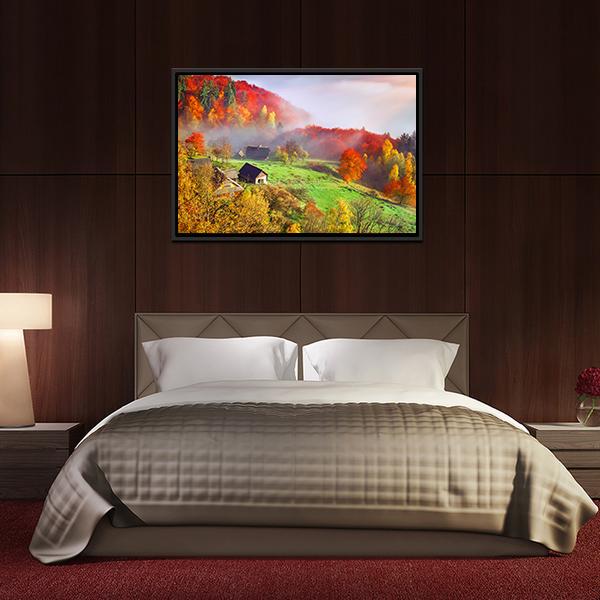 Autumn Landscape In Ukraine Europe Canvas Wall Art-5 Horizontal-Gallery Wrap-22" x 12"-Tiaracle