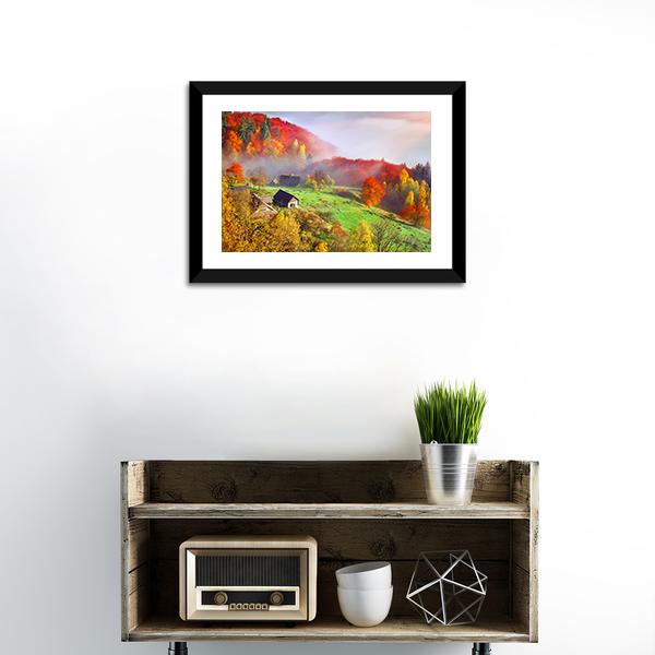 Autumn Landscape In Ukraine Europe Canvas Wall Art-5 Horizontal-Gallery Wrap-22" x 12"-Tiaracle