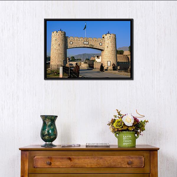 Bab-e-Khyber In Peshawar Pakistan Canvas Wall Art-3 Horizontal-Gallery Wrap-25" x 16"-Tiaracle