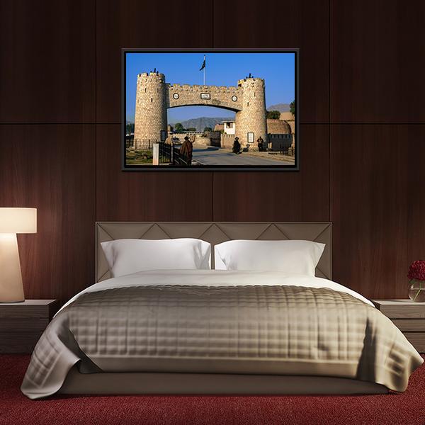 Bab-e-Khyber In Peshawar Pakistan Canvas Wall Art-3 Horizontal-Gallery Wrap-25" x 16"-Tiaracle
