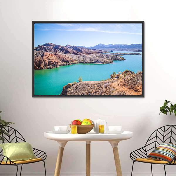 Balanced Rock Cove Canvas Wall Art-1 Piece-Floating Frame-36" x 24"-Tiaracle