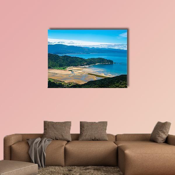 Beach & Coastline New Zealand Canvas Wall Art-4 Horizontal-Gallery Wrap-34" x 24"-Tiaracle
