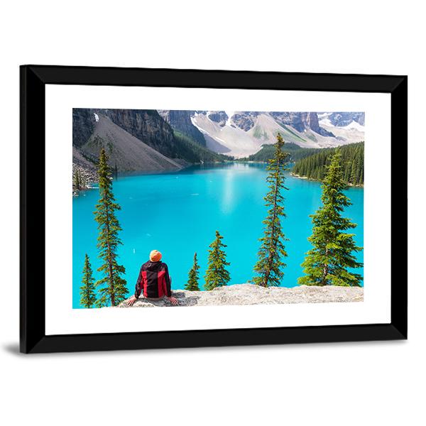 Beautiful Moraine Lake Canvas Wall Art-1 Piece-Framed Print-20" x 16"-Tiaracle