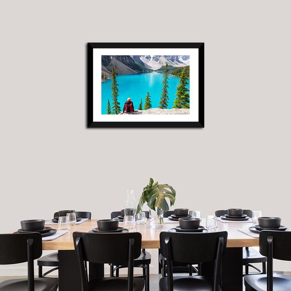 Beautiful Moraine Lake Canvas Wall Art-1 Piece-Framed Print-20" x 16"-Tiaracle