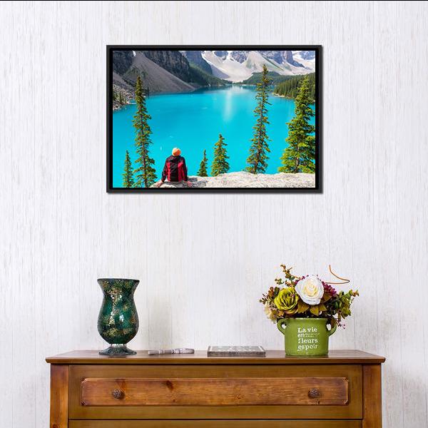 Beautiful Moraine Lake Canvas Wall Art-5 Horizontal-Gallery Wrap-22" x 12"-Tiaracle