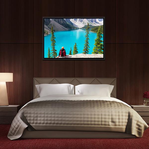 Beautiful Moraine Lake Canvas Wall Art-5 Horizontal-Gallery Wrap-22" x 12"-Tiaracle