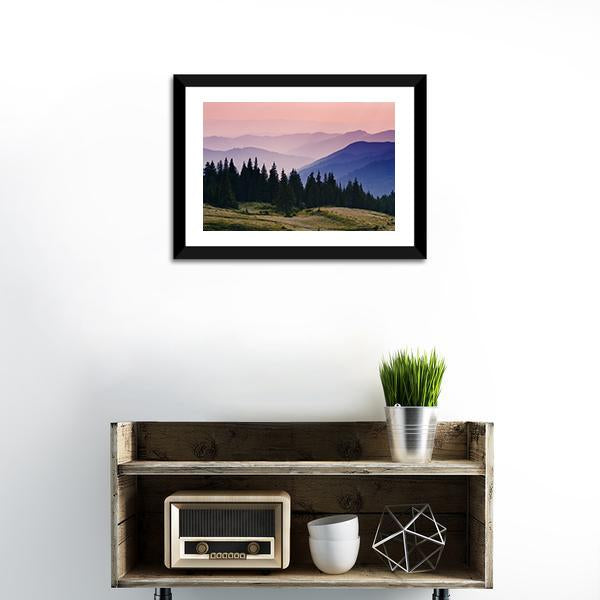 Beautiful Mountain Morning Canvas Wall Art-3 Horizontal-Gallery Wrap-25" x 16"-Tiaracle