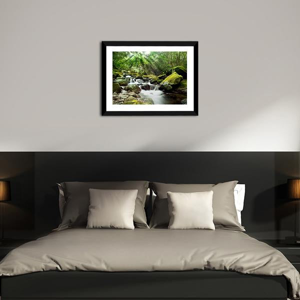 Beautiful Mountain River Canvas Wall Art-5 Horizontal-Gallery Wrap-22" x 12"-Tiaracle