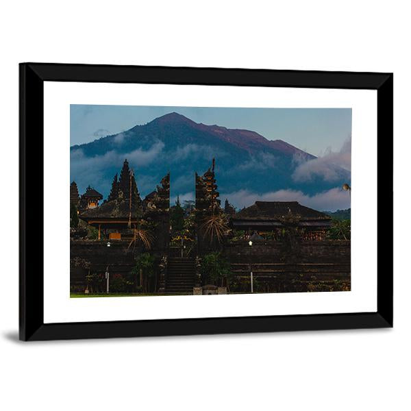 Besakih Temple Indonesia Canvas Wall Art-1 Piece-Framed Print-20" x 16"-Tiaracle