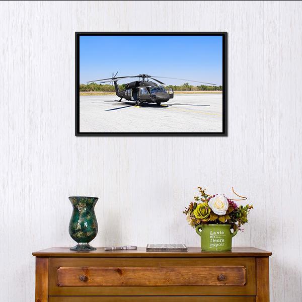 Blackhawk Helicopter Canvas Wall Art-5 Horizontal-Gallery Wrap-22" x 12"-Tiaracle