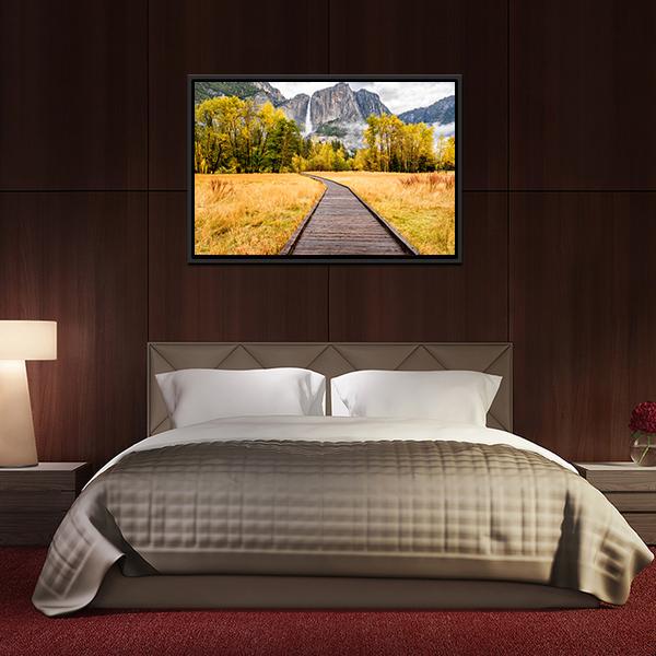 Boardwalk In Yosemite National Park Canvas Wall Art-3 Horizontal-Gallery Wrap-25" x 16"-Tiaracle