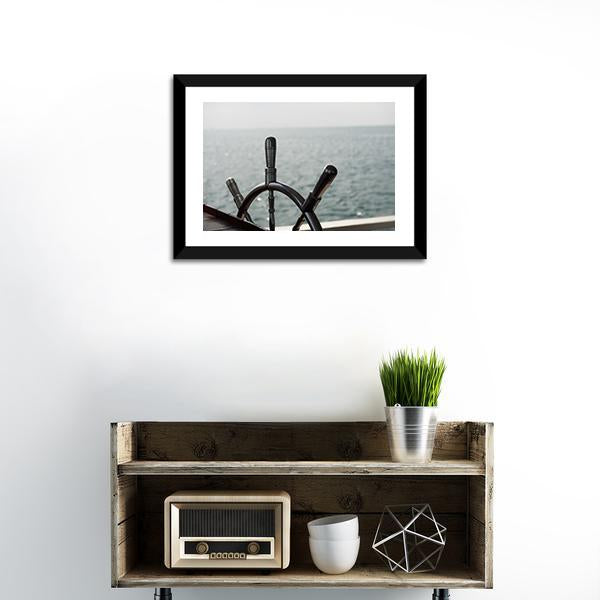 Boat Steering Wheel Canvas Wall Art-3 Horizontal-Gallery Wrap-25" x 16"-Tiaracle