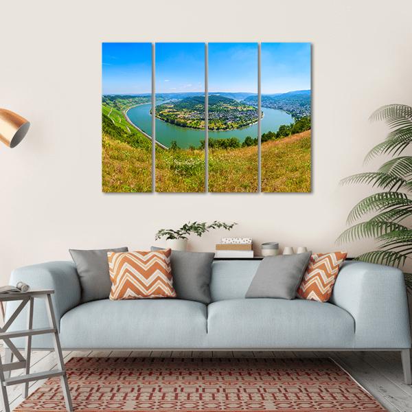 Boppard Town Germany Canvas Wall Art-4 Horizontal-Gallery Wrap-34" x 24"-Tiaracle