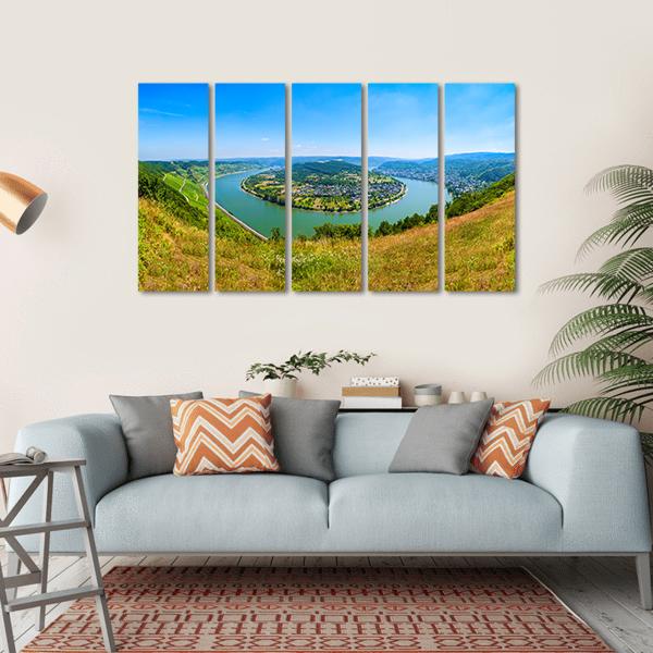 Boppard Town Germany Canvas Wall Art-5 Horizontal-Gallery Wrap-22" x 12"-Tiaracle