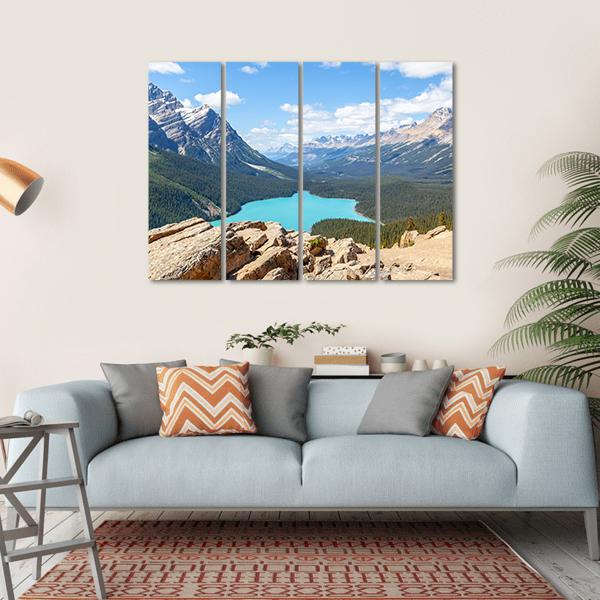 Bow Summit In Banff National Park Canvas Wall Art-4 Horizontal-Gallery Wrap-34" x 24"-Tiaracle