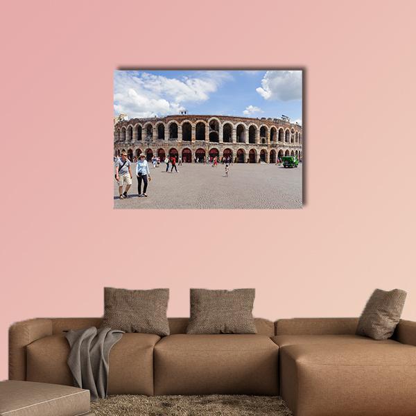 Bra In Verona Italy Canvas Wall Art-4 Horizontal-Gallery Wrap-34" x 24"-Tiaracle