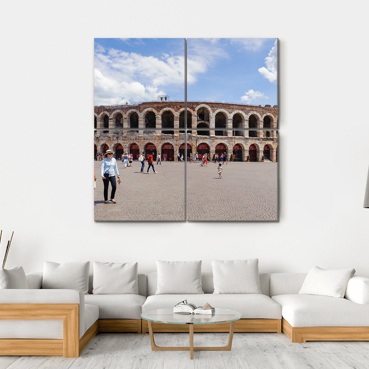 Bra In Verona Italy Canvas Wall Art-4 Square-Gallery Wrap-17" x 17"-Tiaracle