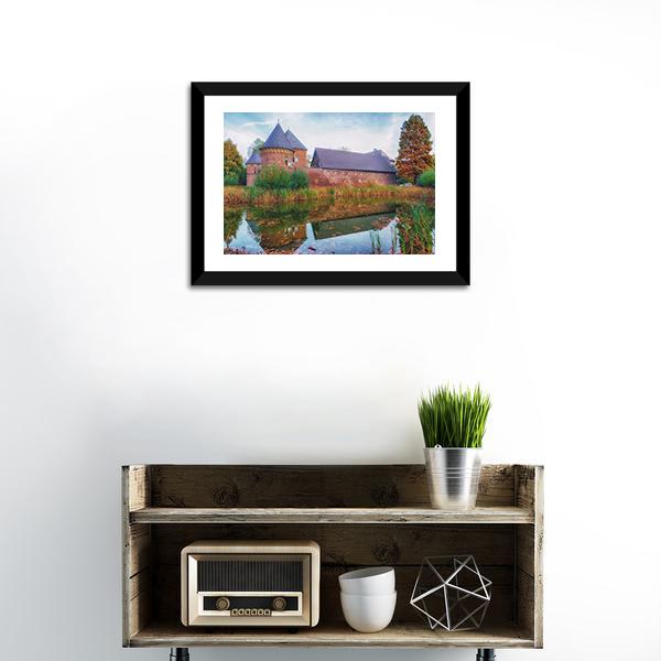 Burg Vondern Castle Canvas Wall Art-3 Horizontal-Gallery Wrap-25" x 16"-Tiaracle