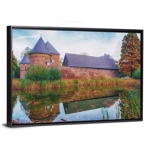 Burg Vondern Castle Canvas Wall Art-3 Horizontal-Gallery Wrap-25" x 16"-Tiaracle
