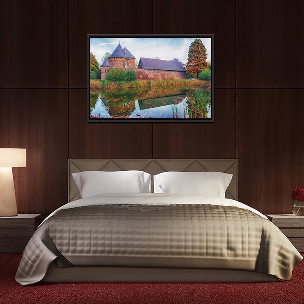 Burg Vondern Castle Canvas Wall Art-3 Horizontal-Gallery Wrap-25" x 16"-Tiaracle
