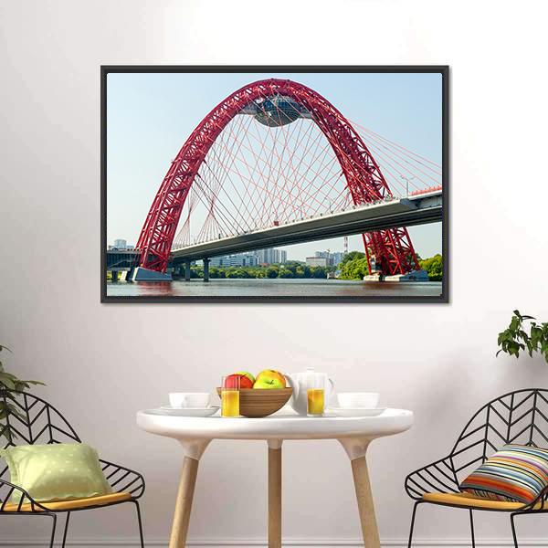 Cable Stayed Bridge Europe Canvas Wall Art-3 Horizontal-Gallery Wrap-25&quot; x 16&quot;-Tiaracle