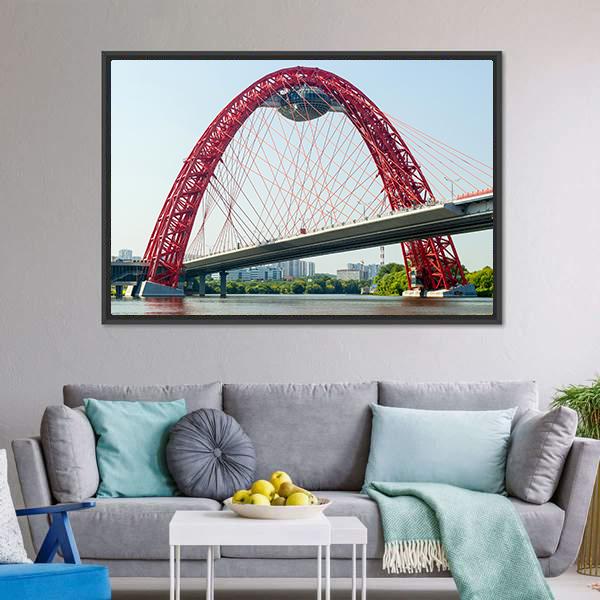 Cable Stayed Bridge Europe Canvas Wall Art-3 Horizontal-Gallery Wrap-25&quot; x 16&quot;-Tiaracle