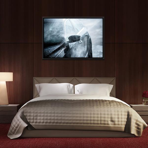 Car Covered By Water Canvas Wall Art-3 Horizontal-Gallery Wrap-25" x 16"-Tiaracle