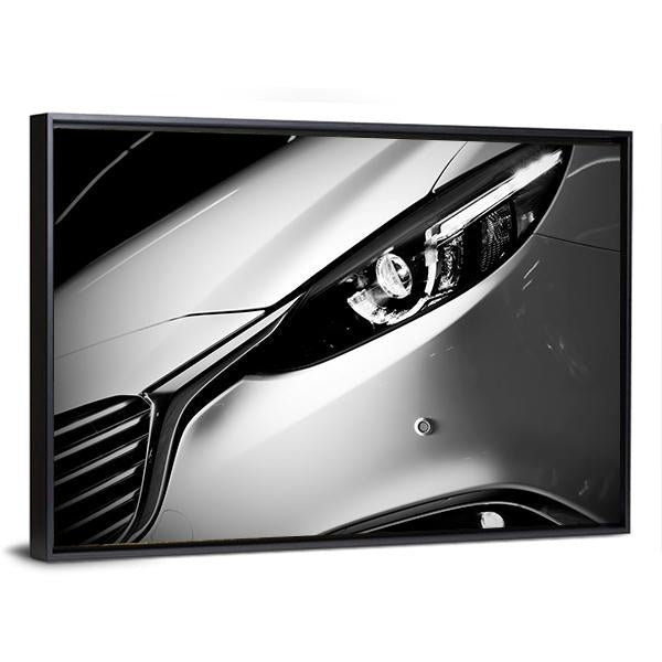 Car Light Close Up Canvas Wall Art-3 Horizontal-Gallery Wrap-25" x 16"-Tiaracle