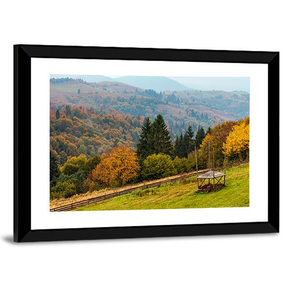 Carpathian Mountains Landscape Ukraine Canvas Wall Art-1 Piece-Framed Print-20" x 16"-Tiaracle