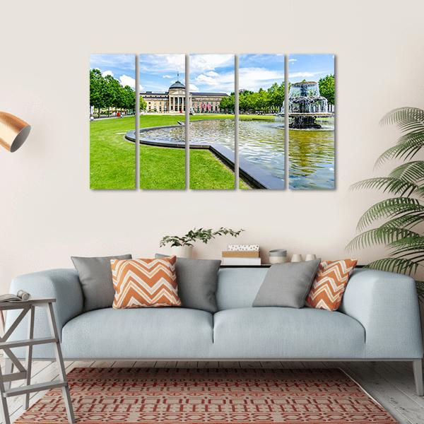 Casino Kurhaus Of Wiesbaden Canvas Wall Art-5 Horizontal-Gallery Wrap-22" x 12"-Tiaracle