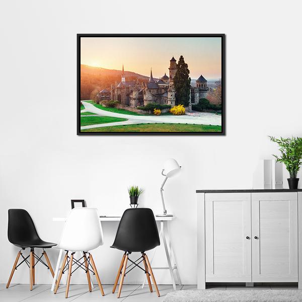 Castle In Germany Canvas Wall Art-3 Horizontal-Gallery Wrap-25" x 16"-Tiaracle
