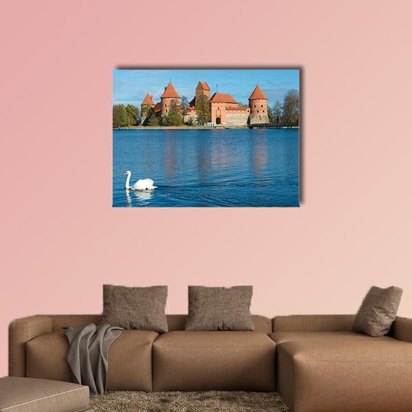 Castle Of Trakai Lithuania Canvas Wall Art-1 Piece-Gallery Wrap-36" x 24"-Tiaracle