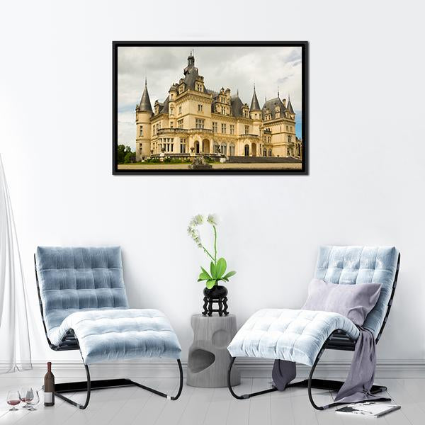 Castle Of Valmirande Canvas Wall Art-1 Piece-Floating Frame-36" x 24"-Tiaracle