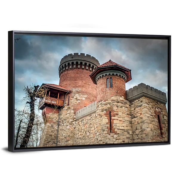 Castle Of Vlad Tepes Canvas Wall Art-1 Piece-Floating Frame-24" x 16"-Tiaracle