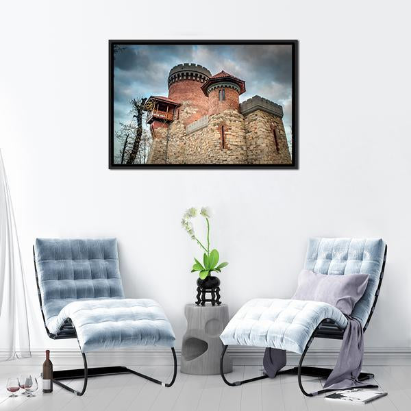 Castle Of Vlad Tepes Canvas Wall Art-3 Horizontal-Gallery Wrap-25" x 16"-Tiaracle