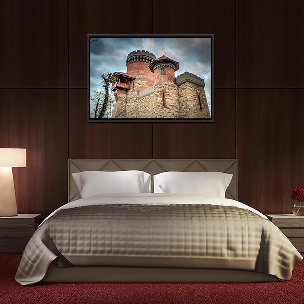 Castle Of Vlad Tepes Canvas Wall Art-3 Horizontal-Gallery Wrap-25" x 16"-Tiaracle