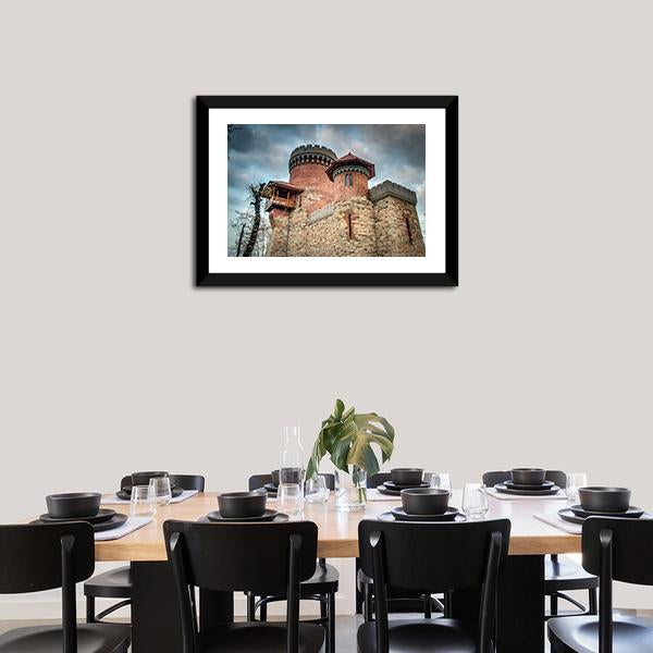 Castle Of Vlad Tepes Canvas Wall Art-3 Horizontal-Gallery Wrap-25" x 16"-Tiaracle