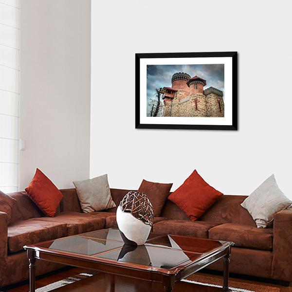 Castle Of Vlad Tepes Canvas Wall Art-3 Horizontal-Gallery Wrap-25" x 16"-Tiaracle