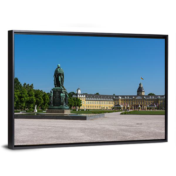 Castle Schloss Architecture Park Canvas Wall Art-1 Piece-Floating Frame-24" x 16"-Tiaracle