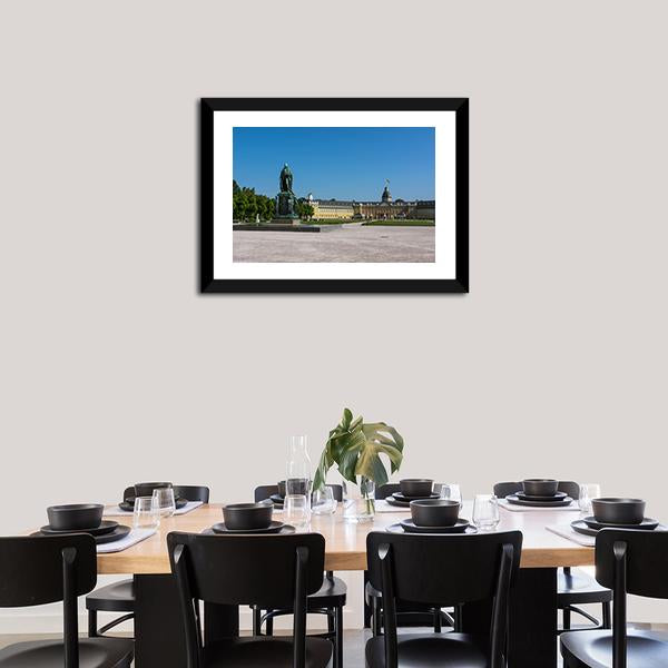 Castle Schloss Architecture Park Canvas Wall Art-3 Horizontal-Gallery Wrap-25" x 16"-Tiaracle
