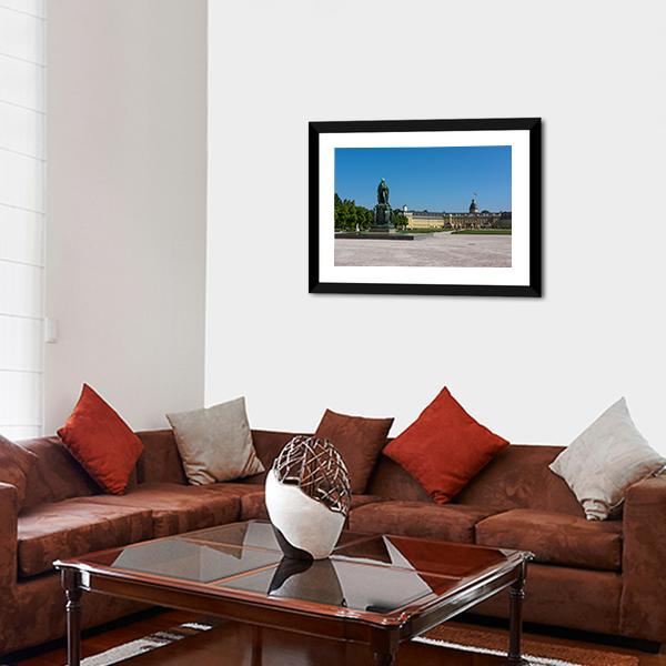 Castle Schloss Architecture Park Canvas Wall Art-3 Horizontal-Gallery Wrap-25" x 16"-Tiaracle