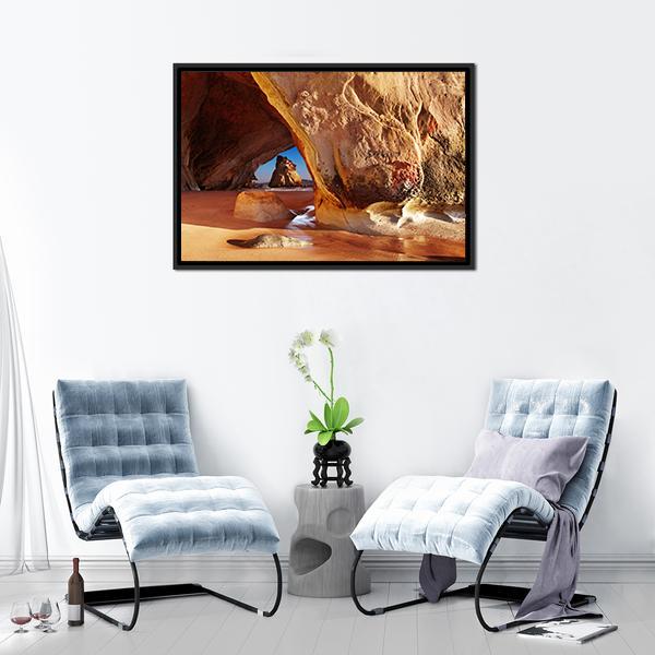 Cathedral Cave New Zealand Canvas Wall Art-3 Horizontal-Gallery Wrap-25" x 16"-Tiaracle