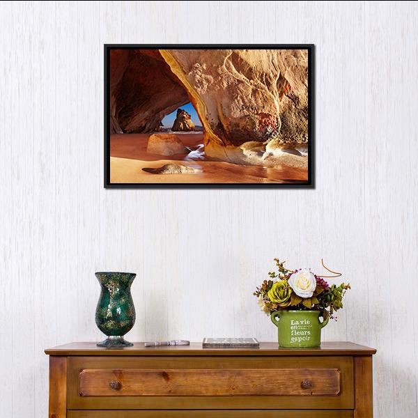 Cathedral Cave New Zealand Canvas Wall Art-3 Horizontal-Gallery Wrap-25" x 16"-Tiaracle