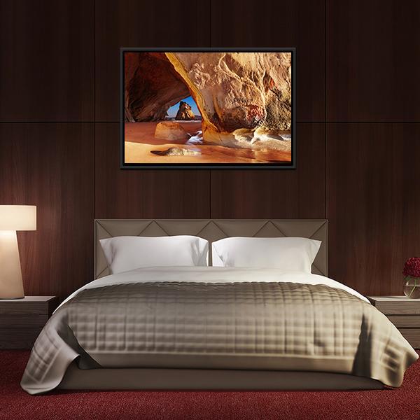 Cathedral Cave New Zealand Canvas Wall Art-3 Horizontal-Gallery Wrap-25" x 16"-Tiaracle