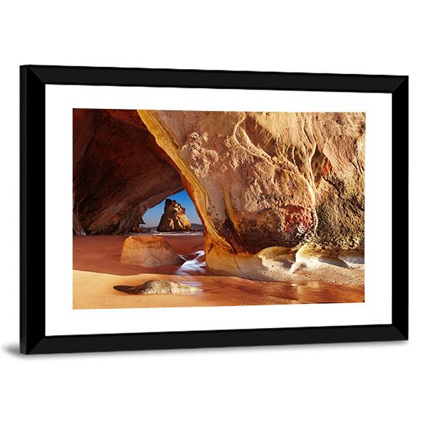 Cathedral Cave New Zealand Canvas Wall Art-3 Horizontal-Gallery Wrap-25" x 16"-Tiaracle