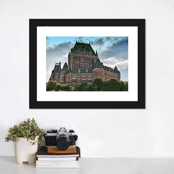 Chateau De Frontenac Canvas Wall Art-3 Horizontal-Gallery Wrap-25" x 16"-Tiaracle