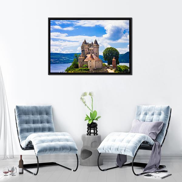 Chateau De Val Canvas Wall Art-3 Horizontal-Gallery Wrap-25" x 16"-Tiaracle
