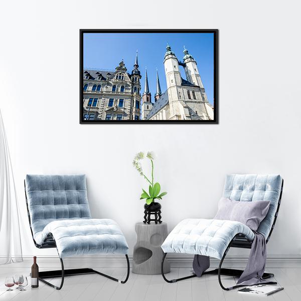 Church In Halle Canvas Wall Art-3 Horizontal-Gallery Wrap-25" x 16"-Tiaracle
